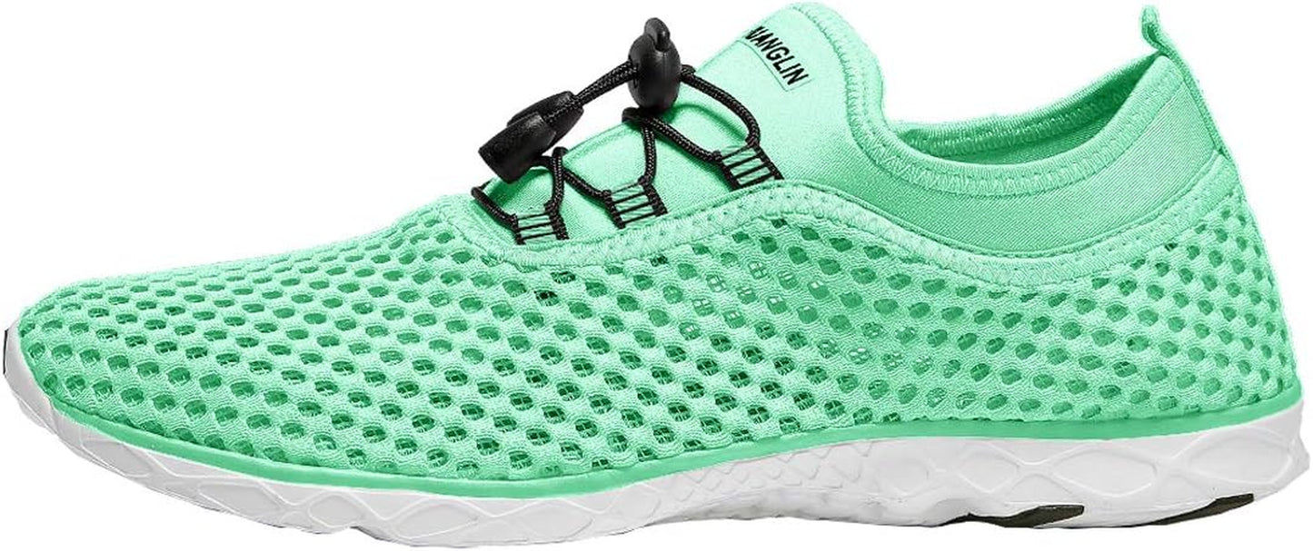 Women's Quick-Drying Aqua Water Shoes with 3-Second Drainage System for Swimming, Hiking, and Yoga