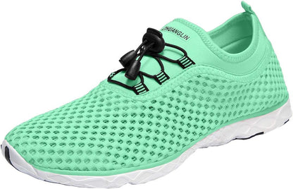Women's Quick-Drying Aqua Water Shoes with 3-Second Drainage System for Swimming, Hiking, and Yoga