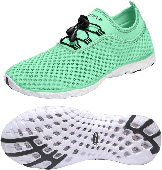 Women's Quick-Drying Aqua Water Shoes with 3-Second Drainage System for Swimming, Hiking, and Yoga